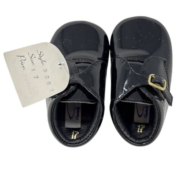 Black Patent Leather Baby Shoes With Buckles Size 17 - Picture 5 of 6